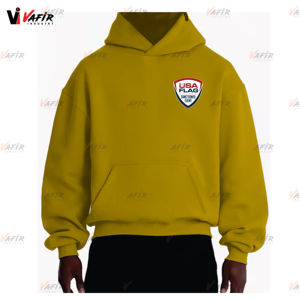 Sudadera con Capucha de Felpa Gruesa de Algodón 100%, 400g, con Logotipo Personalizado, Diseño en Relieve 3D, Unisex, con Bolsillo - Product Image 3