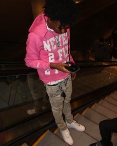 ชุดวอร์มมีฮู้ดสไตล์สตรีทสำหรับผู้ชายผ้าคอตตอนเทอร์รี่ปักเย็บ - Product Image 2