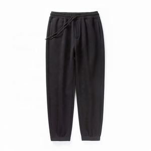 กางเกงวอร์มผู้ชายผ้าคอตตอนผ้าโพลีเอสเตอร์น้ำหนักเบาฟอกสีเข้มขาตรงนุ่มแบบเรียบ - Product Image 3