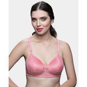 Soutien-gorge minimisateur sans fil confortable en dentelle rembourré 415 pour femmes Fermeture avant avec crochet Décoration en nœud push-up - Product Image 4