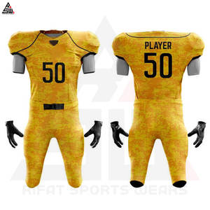 Superventas uniforme de fútbol americano último estilo Manga corta 100% poliéster transpirable Unisex adulto - Product Image 5