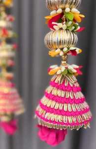 Tenture murale Gota pour décoration de plafond Guirlandes multicolores pour mariage, pendaison de crémaillère et célébration Toile de fond - Product Image 2