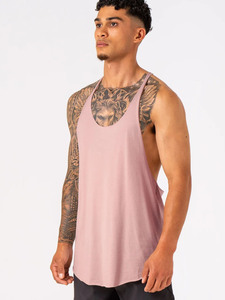 Vente en gros Logo personnalisé 100% coton Stringer Gym Vest Sleeveless Y Back Fitness Singlet Workout Muscle Bodybuilding Hommes Débardeur - Product Image 3