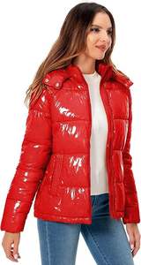 Veste d'hiver tissée respirante à capuche pour femmes Veste matelassée à fermeture éclair complète Manteau court à bulles Exportateur de confiance Qualité du fournisseur - Product Image 2