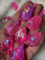 Pointes de flèche en cristal - Vente en gros de pointes de flèche en agate rose aura sculptées - Pointes de cristal revêtues d'un effet arc-en-ciel en vrac