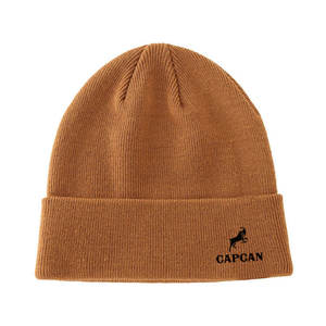 Gorro de lana 100% de alta calidad para hombre, logotipo impreso personalizado para exteriores, ropa de invierno y viajes - Product Image 1