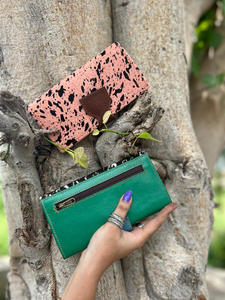 Nuevo Bolso de Mano Tipo Clutch de Piel Metálica con Peluche, Funda para Teléfono de Piel de Vaca, Monedero con Múltiples Ranuras para Tarjetas, Gran Venta para Mujer, Multiusos - Product Image 5