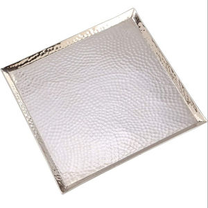 ถาดเสิร์ฟสแตนเลสทรงสี่เหลี่ยมทำมือสำหรับเสิร์ฟอาหารและดอกไม้ดีไซน์สุดหรู - Product Image 1