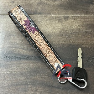 Llaveros de Cuero Genuino Hechos a Mano con Correa de Mano Personalizada al por Mayor, Llaveros con Cordón para Cartera, Bolso, Teléfono Celular - Product Image 1