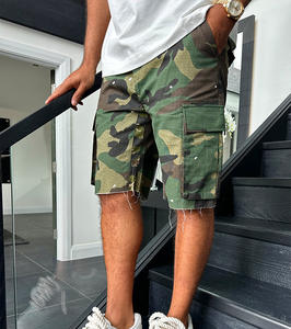 กางเกงยีนส์ขาสั้นผู้ชายวินเทจกระเป๋าโอเวอร์ไซส์วินเทจสีเขียวเข้ม - Product Image 5