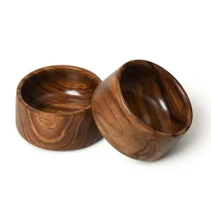 Rounded Hand Curved Decorative Wooden Bowl Home Hotel Table Ware Decoration Accessories Dry Fruit Bowls Supplier By India