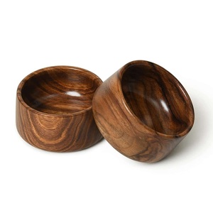 Ensaladera de fruta de madera con acabado de nogal brillante, centro de mesa, artículo, mesa de cena, cuenco decorativo para servidor de frutas - Product Image 1