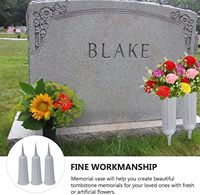 Harga pabrik dibuat dengan baik vas gregave emosi Spike vas kuburan DIY luar ruangan vas bunga Memorial untuk bunga