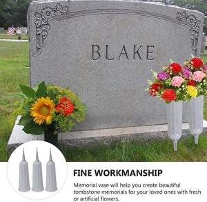 Prix usine bien fait Greemotion Grave Vase Spike Grave Vase extérieur bricolage cimetière mémorial Vases floraux pour fleurs - Product Image 3
