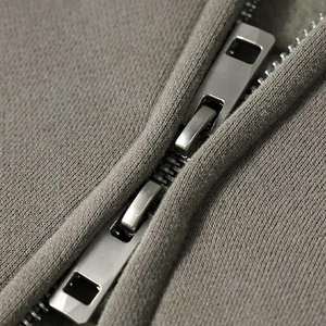 Sweats à capuche décontractés à fermeture éclair pour hommes en polyester/coton couleurs personnalisées coupe régulière numérique écologique respirant vêtements de mode - Product Image 6