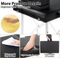 Table de massage portable en métal avec coussin pour cils, pour hôtel et usage extérieur, cadre réglable en hauteur pour salon