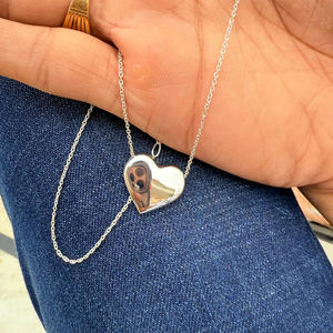 Collar de Plata de Ley 925 con Diseño Moderno y Elegante, con Colgante en Forma de Corazón, para Uso Diario, Joyería de Lujo para Mujer - Product Image 4