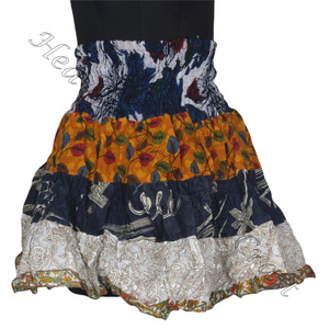 Gypsy Indian Patchwork Mini Rara Hippy Boho Festival Jupe Boho Élégant MS122 Patch Coton Mini Sexy Jupe pour Summer Wear - Product Image 4