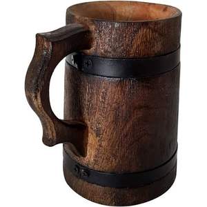 Jarra de cerveza hecha a mano hecha de madera con mango de madera jarra de cerveza de madera al por mayor y jarra de cerveza hecha a mano para el hogar y - Product Image 5