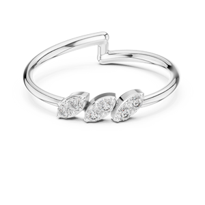 Anillos de pareja con diseño torcido de 10K Anillos de diamantes de acero inoxidable - Product Image 4