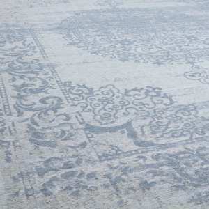Alfombra Lavable Tejida Abstracta Azul Carina de Netline para Pasillo, Alfombra Boho de Poliéster para Sala de Estar y Dormitorio - Product Image 2