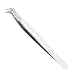 Pince à épiler d'extension de cils en acier inoxydable personnalisée de haute précision Pointe pointue Volume Isolation des cils Pince à épiler personnalisée en gros - Product Image 1