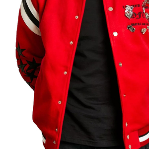 เสื้อแจ็กเก็ตผ้ากำมะหยี่สำหรับผู้ชายเสื้อแจ็กเก็ตแบบเต็มตัวคอตั้งโลโก้ปักออกแบบได้ตามต้องการสำหรับ2025 - Product Image 2