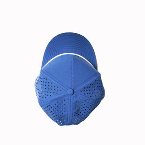 Casquettes de golf à 5 panneaux en corde bleue avec logo brodé personnalisé, casquettes de baseball à fermeture snapback, fabriquées au Vietnam - Product Image 3