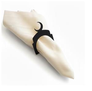 Anneau de serviette Ramadan en métal noir avec revêtement en poudre, nouvel anneau de serviette pour la décoration de table du Ramadan, anneau de serviette en gros - Product Image 1