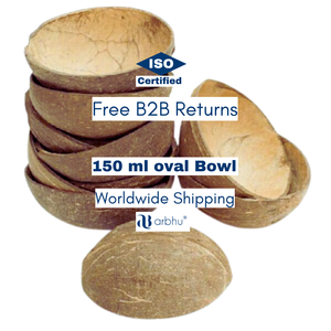 Prix d'usine Bol ovale en coquille de noix de coco 150 ml finition mate 100% naturel et biologique pour desserts et petites portions Exportation mondiale - Product Image 3