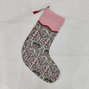 Venta al por mayor hecho a mano Vintage algodón media lujo indio Santa Claus forma Navidad calcetín, venta al por mayor medias indias comprar - Product Image 5