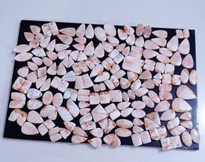 Lot de Cabochon de Paire de Scolecite Naturelle, Lot de Pierres Précieuses de Forme et de Taille Mélangées pour la Fabrication de Bijoux - Product Image 5