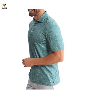 Maillot à séchage rapide respirant personnalisé pour hommes pour les golfeurs décontractés Qualité assurée-Impression complète pour polo motif à carreaux - Product Image 3
