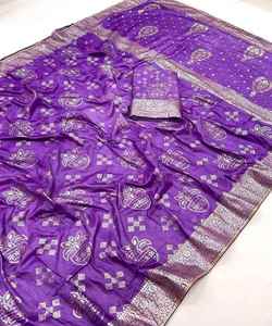 Banarasi Saree en soie avec broderie pour mariée femme prêt à porter bas prix - Product Image 4