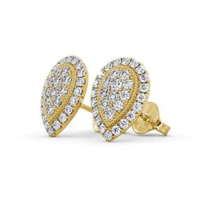 2024 élégant nouveau créateur de bijoux en gros grappe coupe ronde laboratoire cultivé diamant boucles d'oreilles mariage mariée boucle d'oreille pour les femmes - Product Image 6