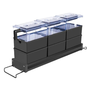 Filtro de caja de goteo de plástico para acuarios Bio, medios de acuario externos, filtro de tanque de peces superior silencioso, 3 capas, 9 rejillas - Product Image 1