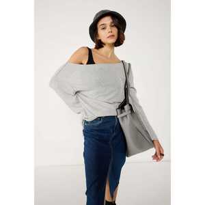 Sweat-shirt léger à col à nœud, 100% polyester, effet scintillant, pour tous les jours - Product Image 6