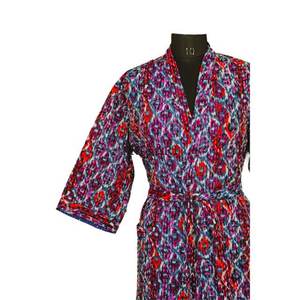 Luxury Premium Quality Kantha Kimono Bathrobe for <b>Women</b> Summer Elegant Full Length Handwork Sleepwear - Product Image 4