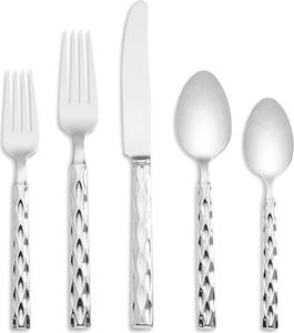 Ensemble de couverts en acier inoxydable artisanal, manches multicolores, ensemble de couverts élégants pour usage en restaurant - Product Image 2