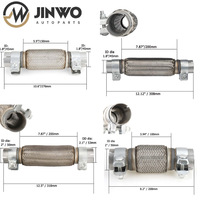 Nuevos Tubos Flexibles de Escape para Automóviles de 120 mm (3 Pulgadas) de Acero Inoxidable Forjado, Ajuste Universal, Certificación ISO9001, Garantía de 2 Años