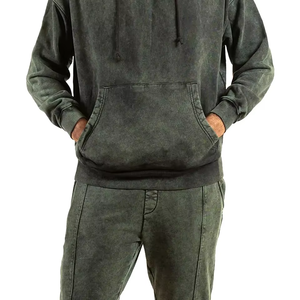 Survêtements pour hommes Survêtement de jogging avec logo personnalisé Veste et pantalon Survêtements lavés à l'acide - Product Image 3