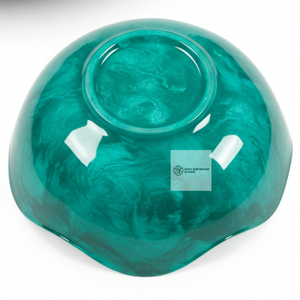 ชามเสิร์ฟเรซินสีเทอร์ควอยซ์ทำมือสำหรับห้องครัวหรืองานแต่งงาน - Product Image 5