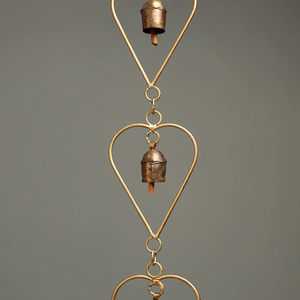 Palo de campana con revestimiento de cobre hecho a mano, diseño Vintage, adorno navideño colgante de pared de Metal, adorno de campana antiguo - Product Image 4