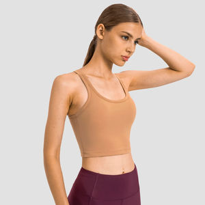 Sujetador deportivo sin costuras para mujer, Top corto de un hombro para entrenamiento, Yoga, gimnasio, tanque con Top corto sin mangas - Product Image 3