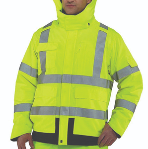 Vêtement de travail de sécurité jaune haute visibilité, uniforme unisexe, doublure en polaire polyester double couche, résistant au feu, respirant, sécurité - Product Image 2