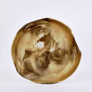 ชามเสิร์ฟทำมือขอบหยักสีเขียวมันวาวจากเรซิ่น ขัดเงา สำหรับตกแต่งครัว เป็นมิตรกับสิ่งแวดล้อม ผลิตในอินเดีย - Product Image 4