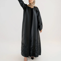 Nouvelle Abaya Musulmane Modeste 2024, Robe Jubbah à Manches Trois-Quarts, Fibre de Polyester Écologique, Anti-Plis, Style Robe de Bal, Dubaï