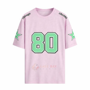 Camiseta Deportiva Negra de Alta Calidad para Hombre, Número 80, Estilo Chicago, Manga Corta, Ropa Deportiva Informal - Product Image 6