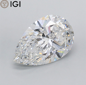 Alta calidad 3,00 CT. Diamante CVD cultivado en laboratorio 12,46 MM E Color VVS2 Corte de pera IGI Diamantes sueltos certificados para su anillo para siempre - Product Image 1