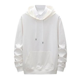 Sudaderas con capucha de algodón para hombre, sudaderas con capucha informales con cordón sólido clásico, suéter cómodo de moda 2025 con bolsillo - Product Image 3